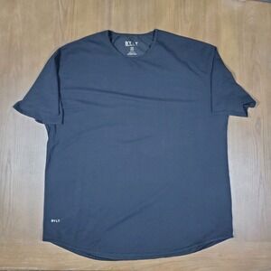 BYLT Drop Cut Lux Gym Shirt Short Sleeve Atheltic Tee Black Mens 3XL Casual